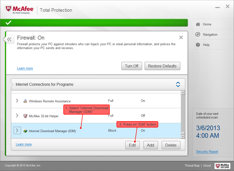 McAfee Total Protection settings 4